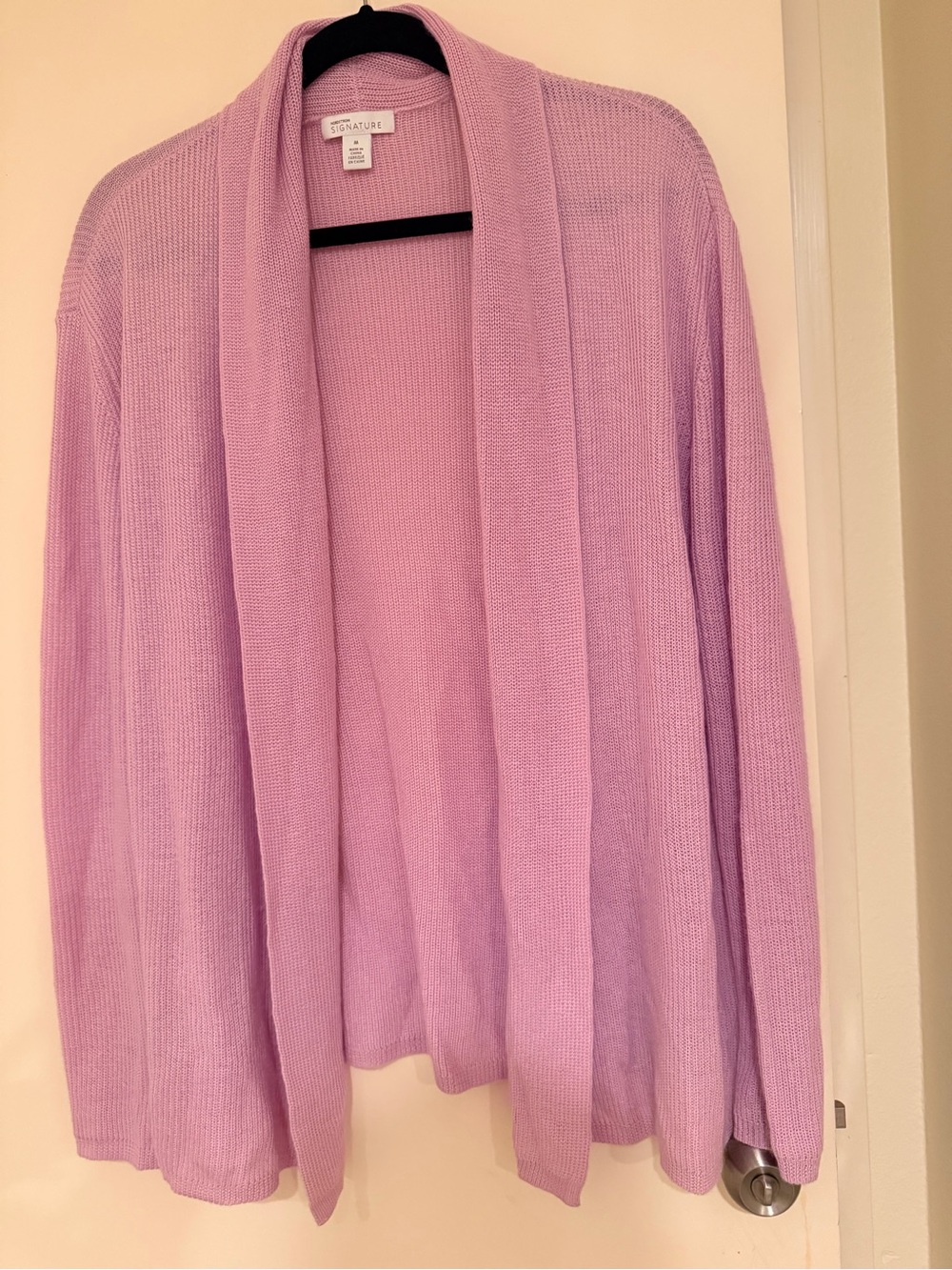 Signature Lilac Open-Front Women's Cardigan